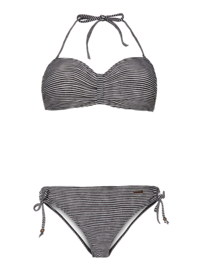 PRTBARBERA Gestreepte bandeau bikini set