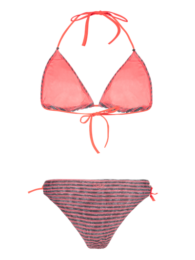 PRTMYSTICAL Striped triangle bikini set