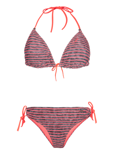 PRTMYSTICAL Striped triangle bikini set