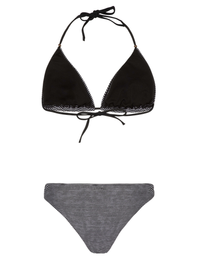 PRTMYSTICAL Striped triangle bikini set