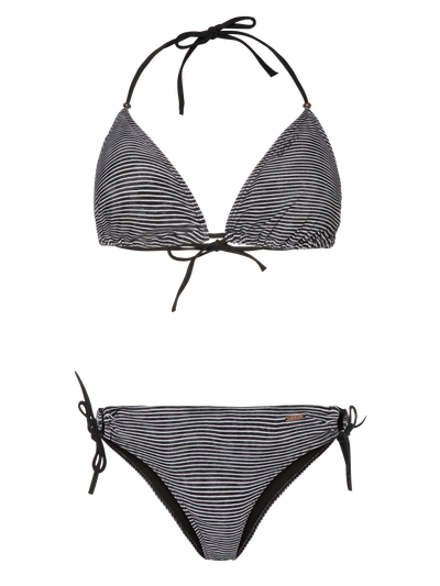 PRTMYSTICAL Striped triangle bikini set