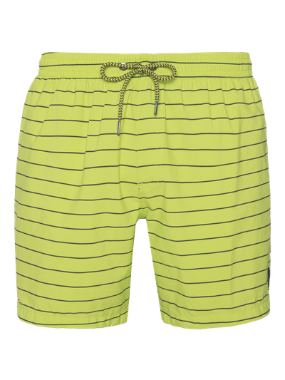 SHARIF Striped short swim shorts