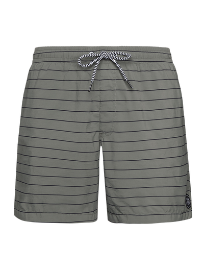 SHARIF Striped short swim shorts