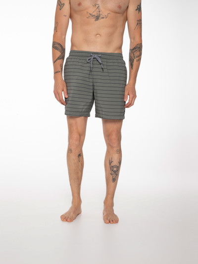 SHARIF Striped short swim shorts