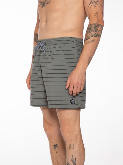 SHARIF Striped short swim shorts