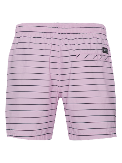SHARIF Striped short swim shorts