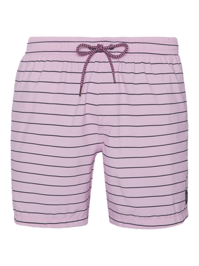 SHARIF Striped short swim shorts