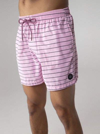 SHARIF Striped short swim shorts
