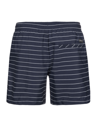 SHARIF Striped short swim shorts