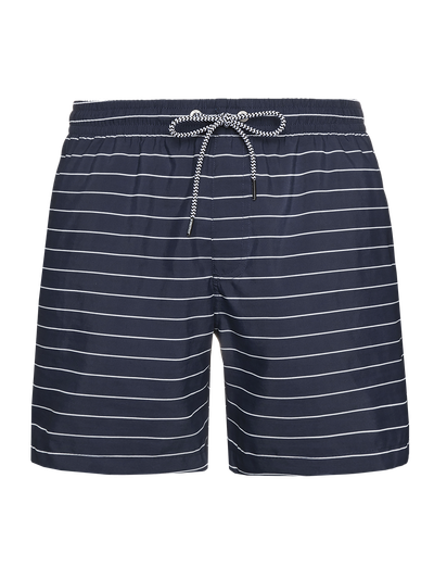 SHARIF Striped short swim shorts