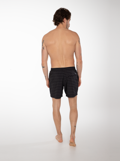 SHARIF Striped short swim shorts