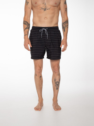 SHARIF Striped short swim shorts