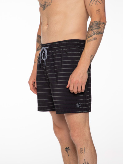SHARIF Striped short swim shorts