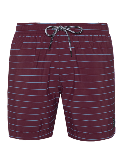 SHARIF Striped short swim shorts