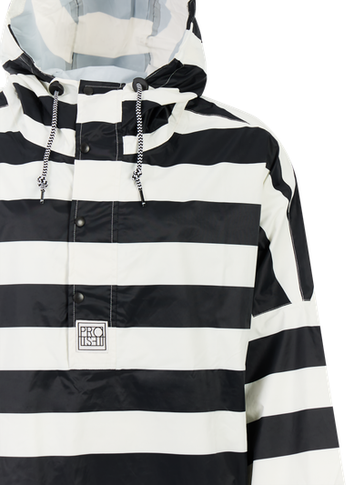 PRTLaugh Striped outdoor rain poncho