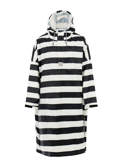 PRTLaugh Striped outdoor rain poncho