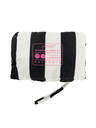 PRTLaugh Striped outdoor rain poncho