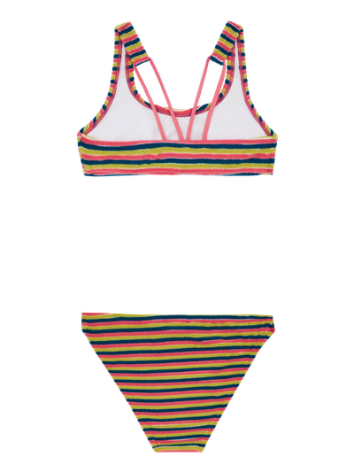 PRTSicilla JR Gestreifter Bralette-Bikini-Set