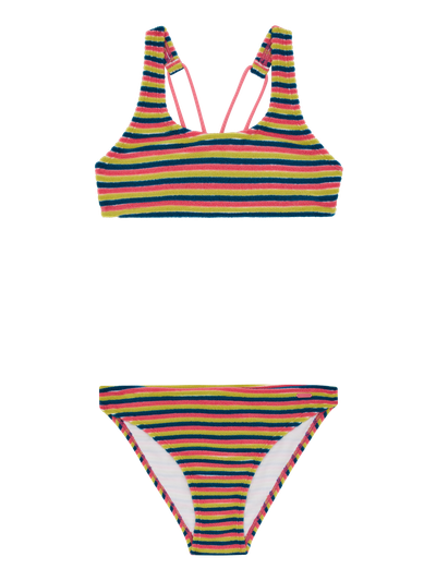 PRTSicilla JR Gestreifter Bralette-Bikini-Set