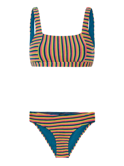 PRTTube Gestreepte bralette bikini set