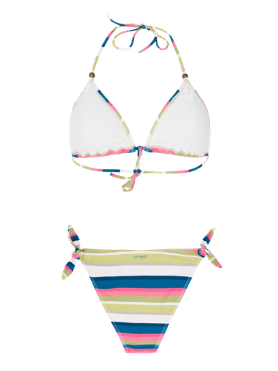 PRTCaley Gestreifter Triangel-Bikini-Set