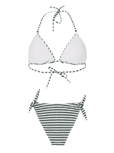 PRTEvans Gestreifter Triangel-Bikini-Set