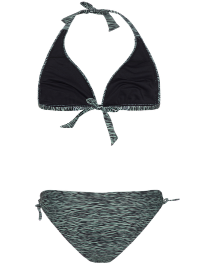 PRTADMIRER Zebra halter neck bikini set