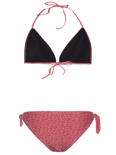 PRTIQUITOS Leopard triangle bikini set