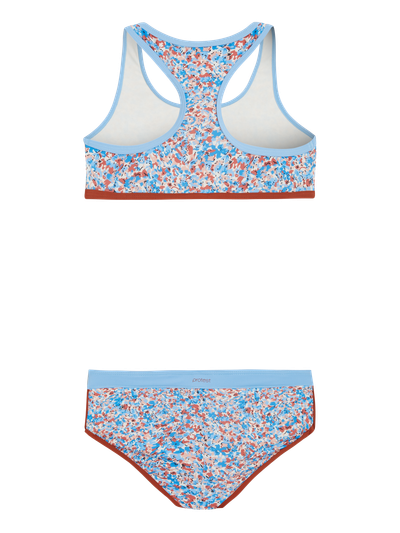 PRTDEWI JR Blumen-Bralette-Bikini-Set