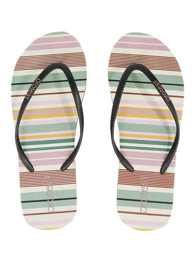 PRTTOUCAN Striped flip flops