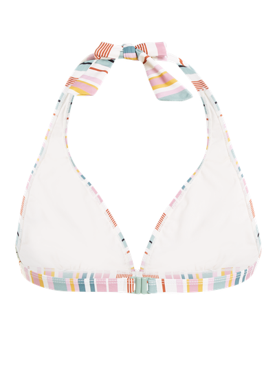 MIXJANEIRO 23 Striped halter bikini top