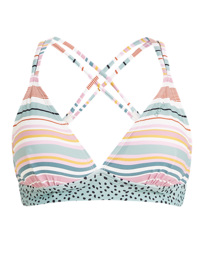 MIXSUPERA 23 Striped triangle bikini top