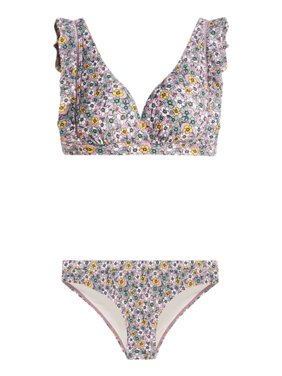 PRTMORAY Floral triangle bikini set