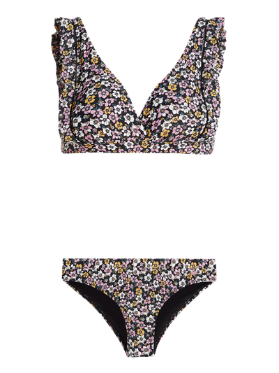 PRTMORAY Floral triangle bikini set