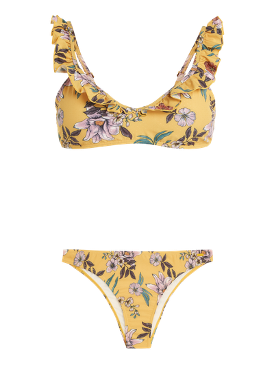 PRTSLENDER Floral bralette bikini set