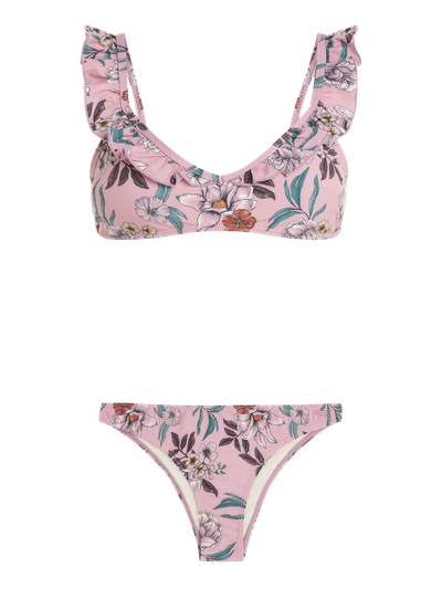 PRTSLENDER Floral bralette bikini set