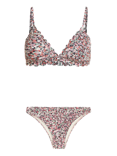 PRTEIBLI Floral triangle bikini set