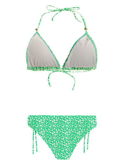 PRTALE 23 Floral triangle bikini set