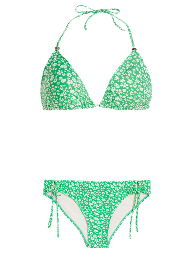 PRTALE 23 Floral triangle bikini set