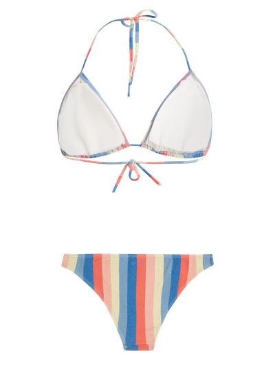 PRTPIKE Striped triangle bikini set