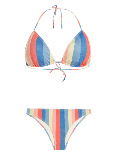 PRTPIKE Striped triangle bikini set