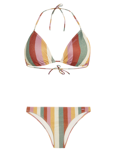 PRTPIKE Striped triangle bikini set