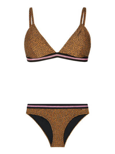 PRTGUPPY Leopard triangle bikini set