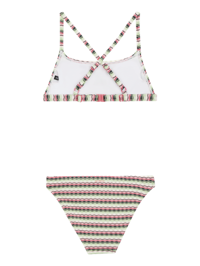 PRTMAE JR Striped bralette bikini set