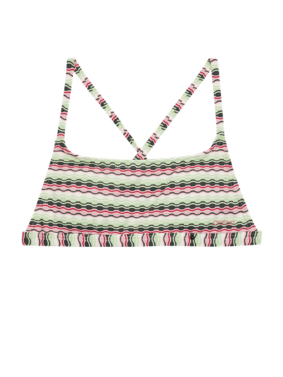 PRTMAE JR Striped bralette bikini set