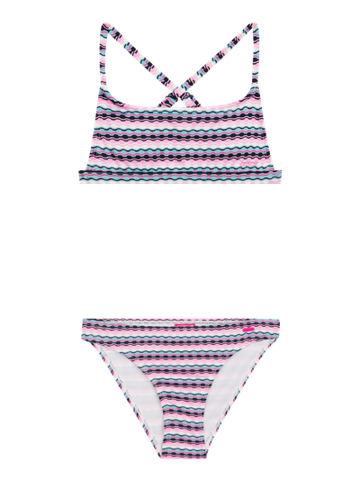 PRTMAE JR Gestreepte bralette bikini set