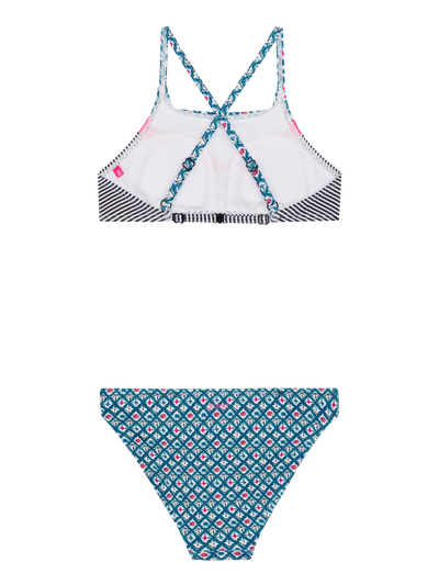 PRTKYOTO JR Gestreifter Bralette-Bikini-Set