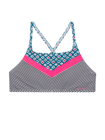 PRTKYOTO JR Gestreifter Bralette-Bikini-Set