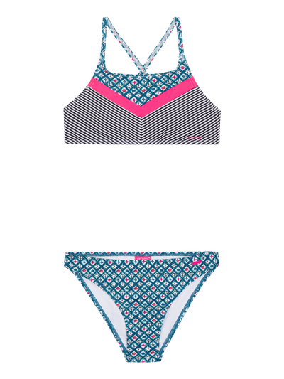 PRTKYOTO JR Gestreifter Bralette-Bikini-Set