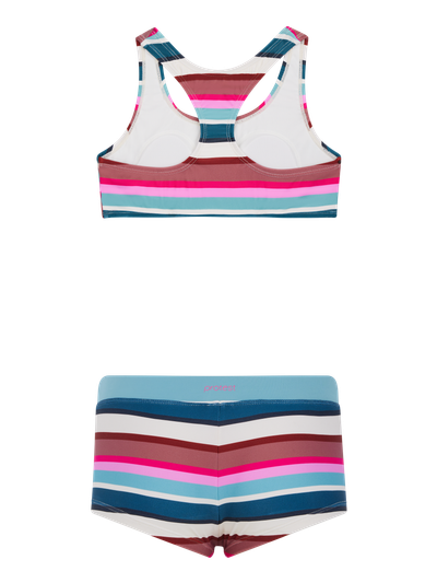 PRTLAXMI JR Striped bralette bikini set